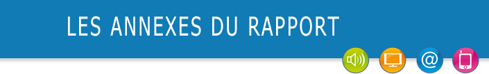 Les annexes du rapport
